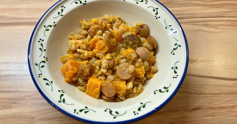 Egyszerű pásztortarhonya édesburgonyával